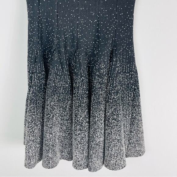 Eliza J grey white speckled ombré evening special event wedding midi dress 6 - Picture 3 of 7